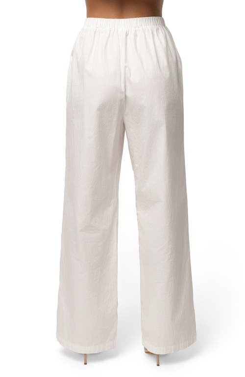Jluxlabel Leon Pleated Wide Leg Pants In White