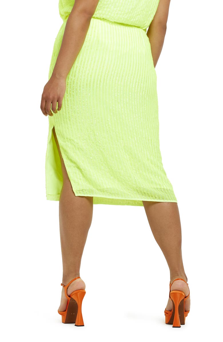 River Island Bright Sequin Midi Skirt, Alternate, color,