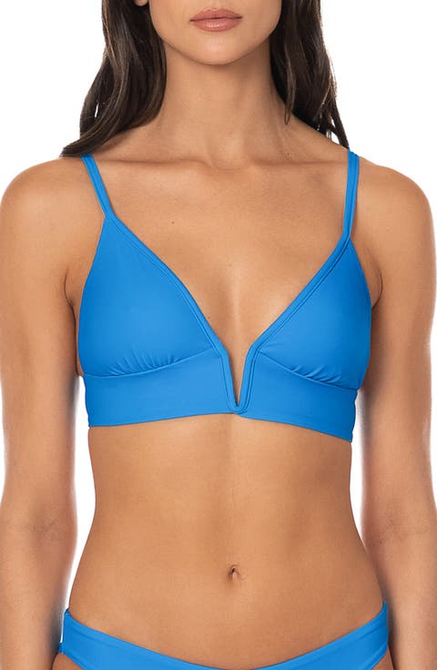 Blue Parade Reversible Triangle Bikini Top