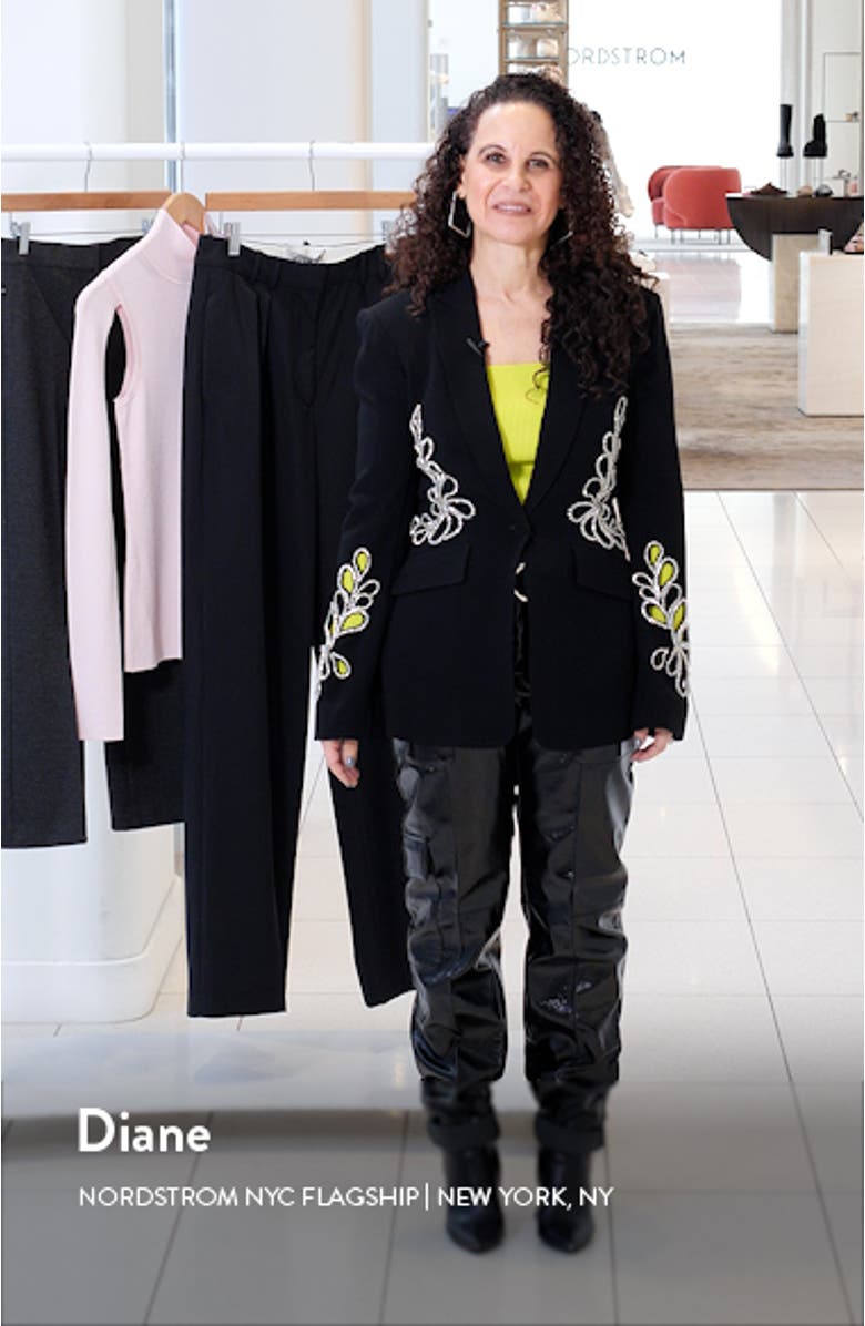 Cheyenne Rhinestone Paisley One-Button Blazer, sales video thumbnail