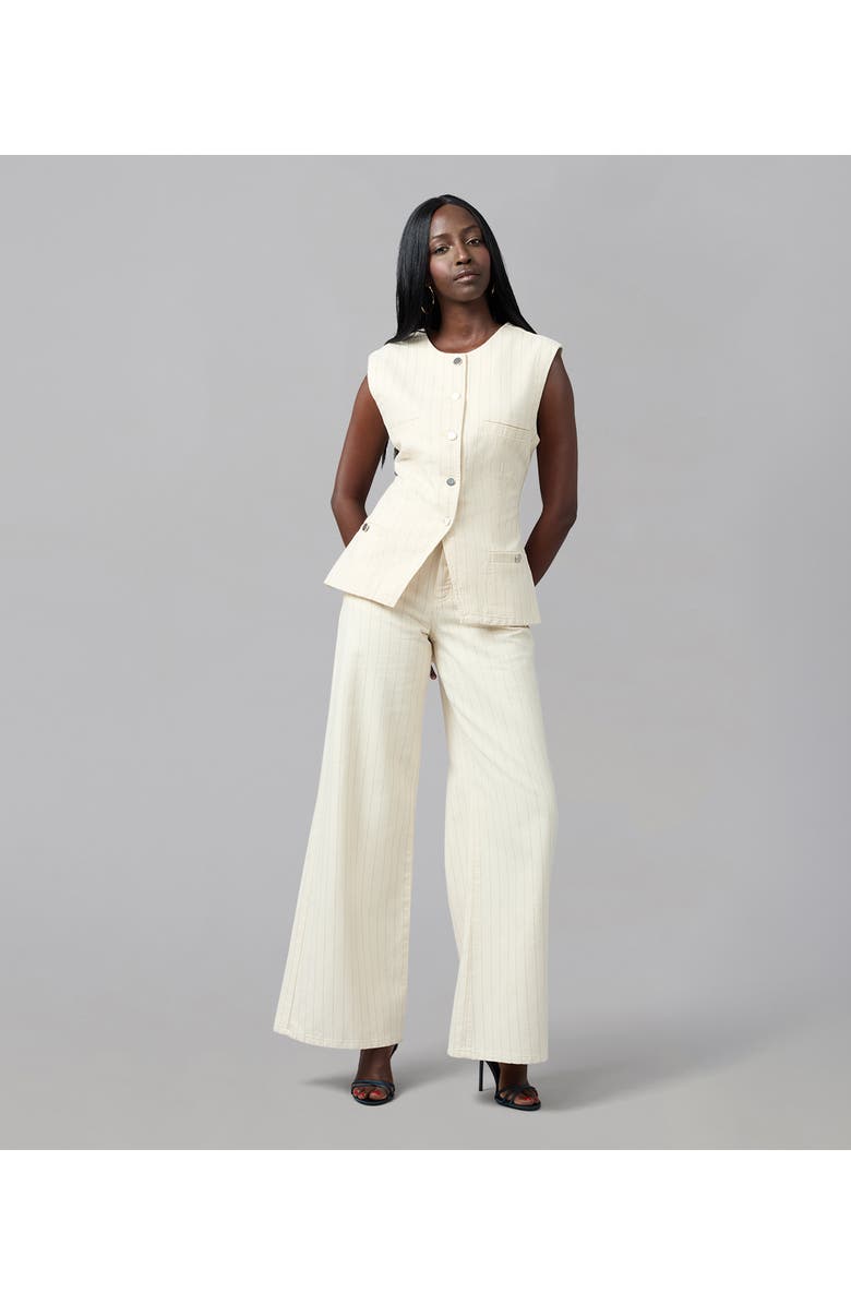 Lola Denim Milan Ultra High Rise Wide Leg Jeans, Alternate, color, Silver Lining