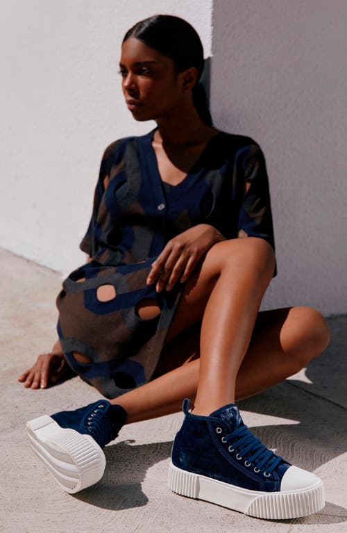 Andrea Gomez Olivia High Top Sneakers In Blue