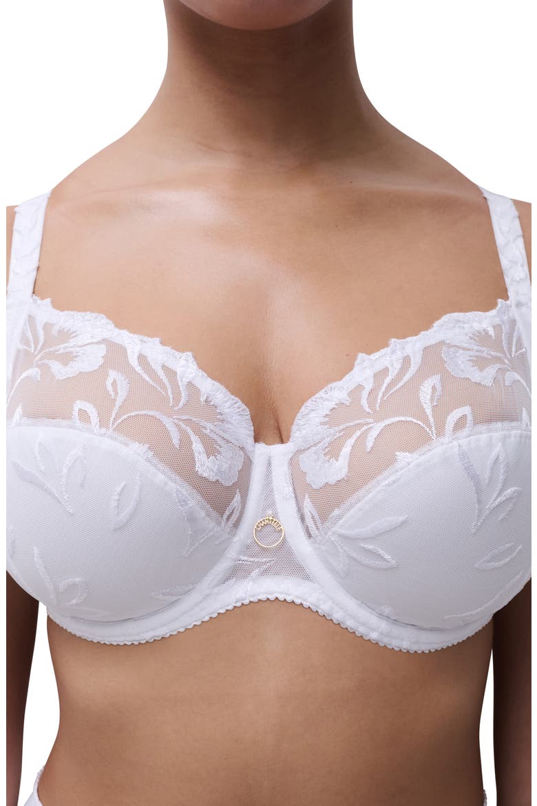 Majestic Unlined Full Coverage Bra, Alternate, color, WHITE