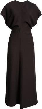 TOTEME Crinkle Texture Knit Maxi Dress