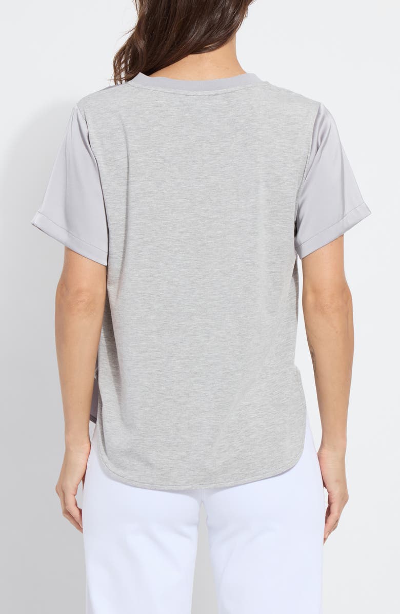 Lysse Sonja V-Neck Mixed Media Top, Alternate, color, 