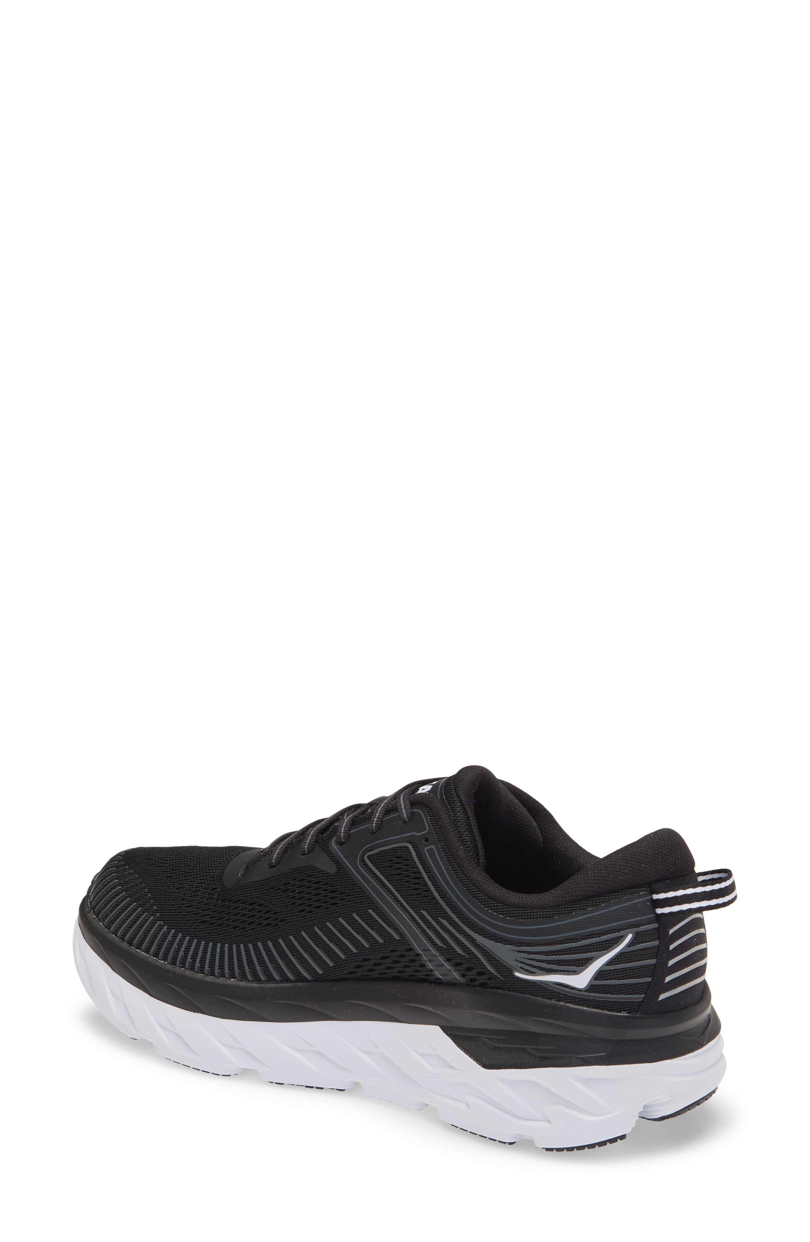 Bondi 7 Running Shoe, Alternate, color, BLACK / WHITE