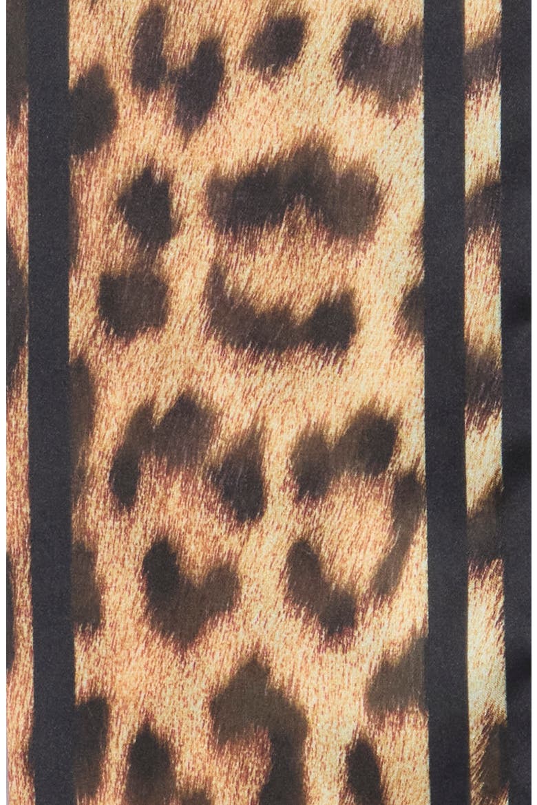 Leopard Print Slim Scarf, Alternate, color, CAMEL