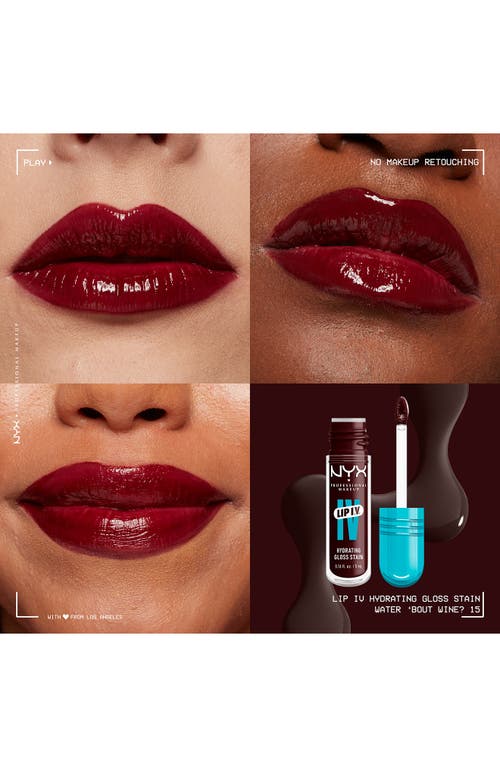 Nyx Professional Makeup Lip I.v. Hydrating Lip Gloss Stain In Water Bout Wine