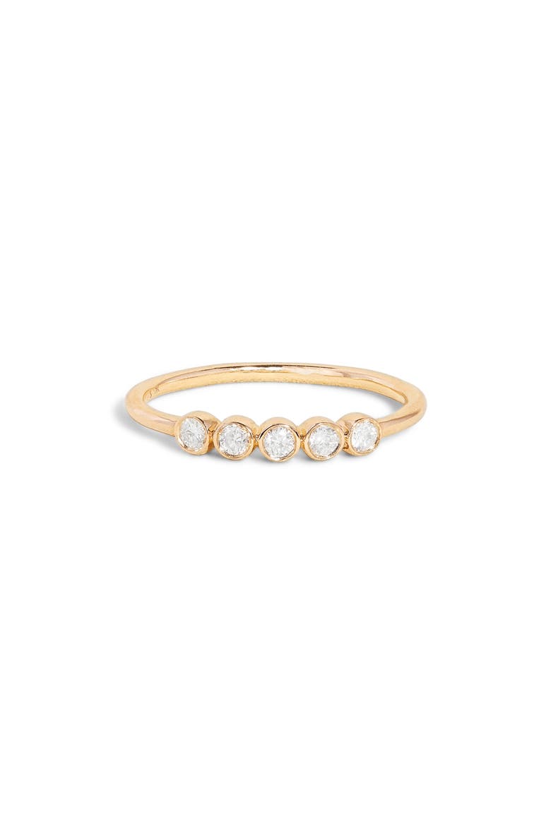 Bezel Diamond Line Ring, Main, color, 10K YELLOW GOLD/ WHITE DIAMOND