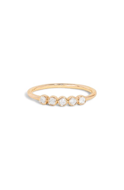 Bezel Diamond Line Ring