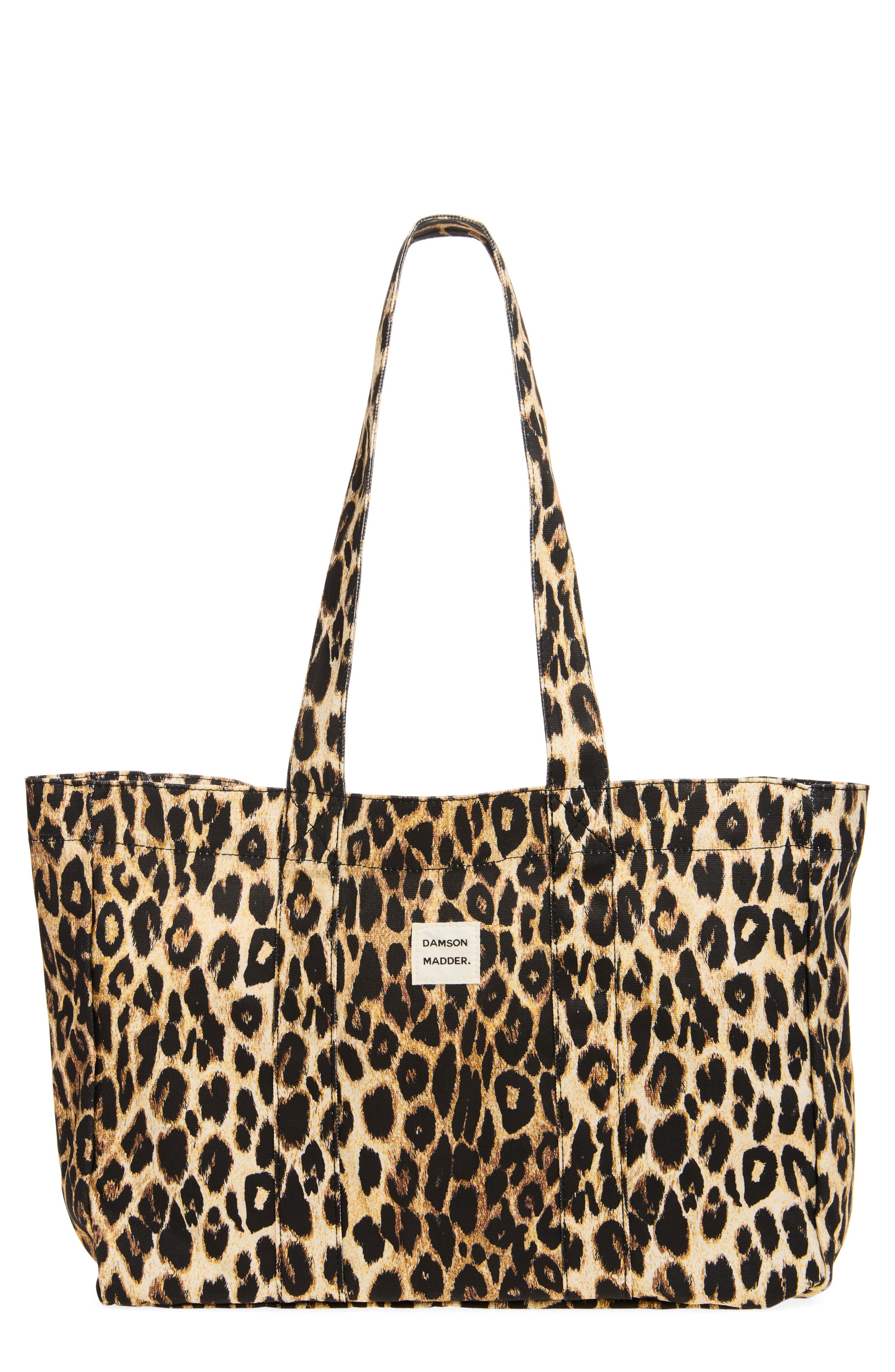 Leopard Canvas Tote, Main, color, LEOPARD