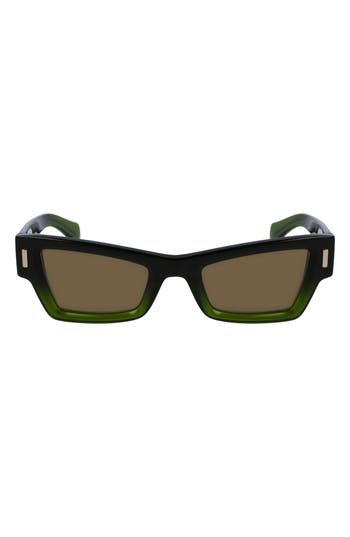 Ferragamo Rivets 53mm Modified Rectangular Sunglasses