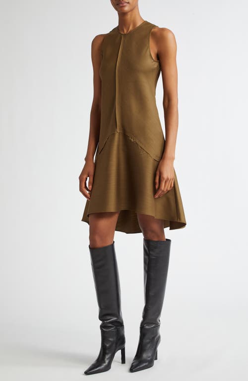 BITE Studios Shield Sleeveless Organic Wool & Silk Dress in Moss 