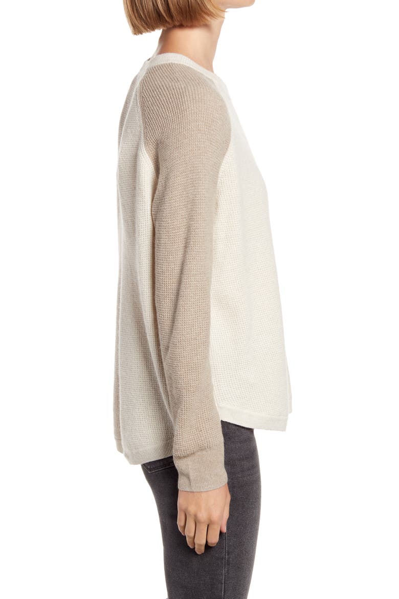 Jane Waffle Stitch Sweater (Nordstrom Exclusive), Alternate, color, HEATHER CEMENT