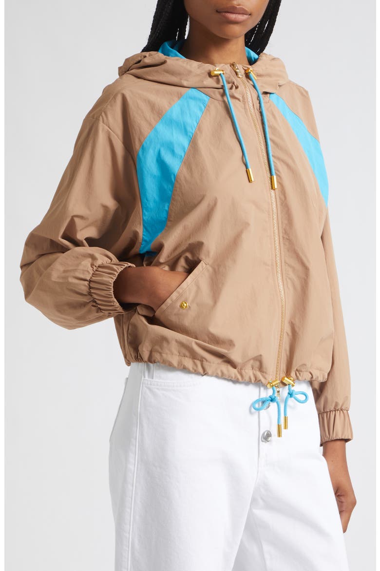 Lark Colorblock Windbreaker, Alternate, color, LIGHT HAZELNUT/ CAPRI BLUE