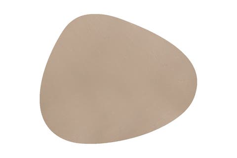 Davanti by  Mattola Placemats Set of 6, Stone, 18.5 x 15.3 Inch Indoor Outdoor Table Placemats