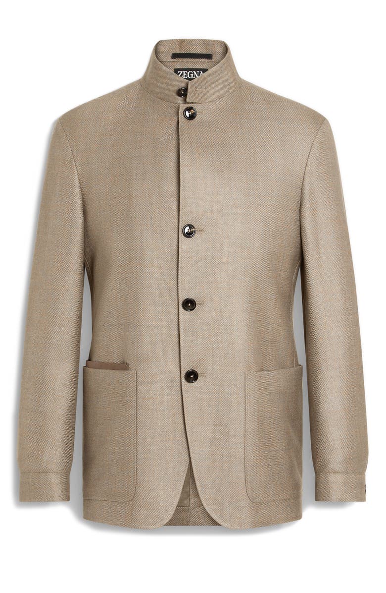 ZEGNA Cashmere, Silk & Linen II Conte Jacket, Alternate, color, Light Taupe