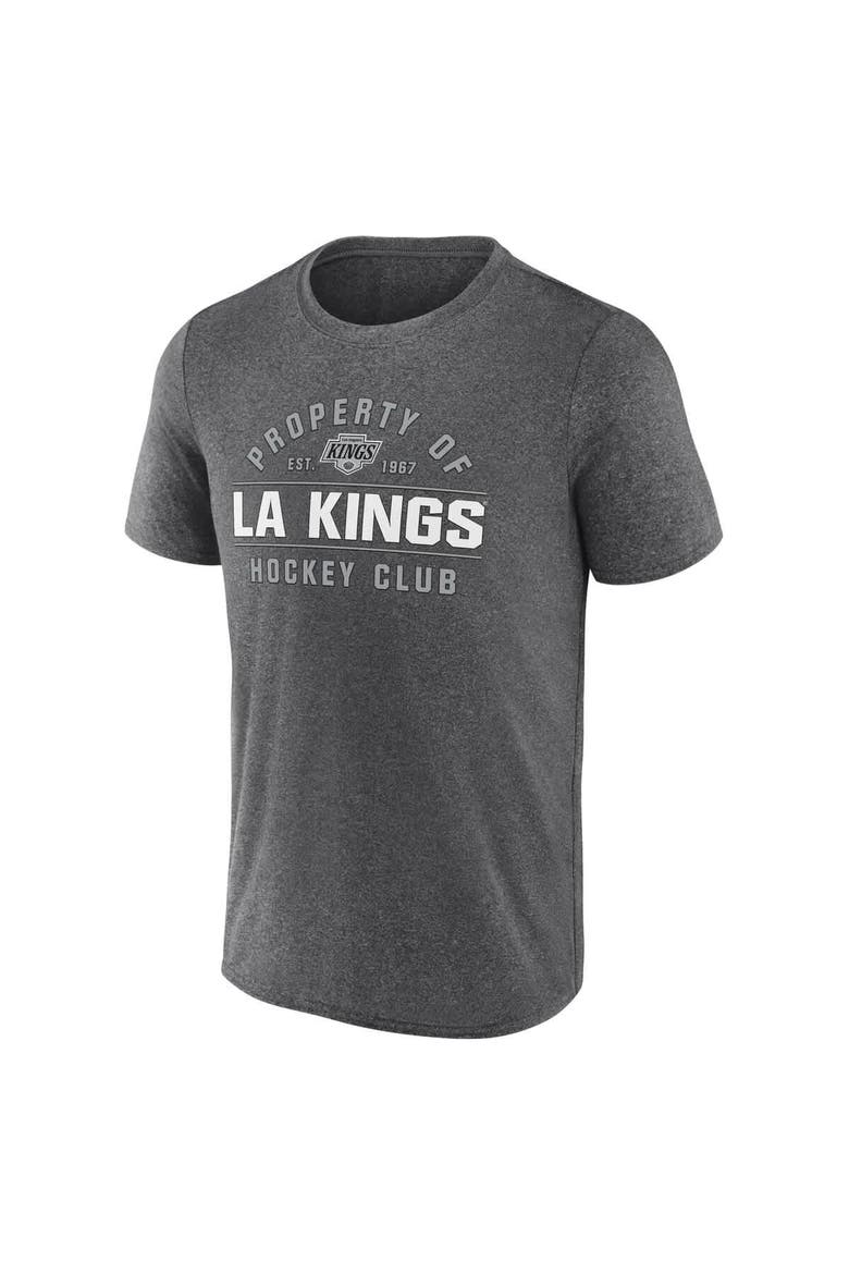 Men's Fanatics Heather Charcoal Los Angeles Kings Property Of T-Shirt, Alternate, color, Heather Charcoal