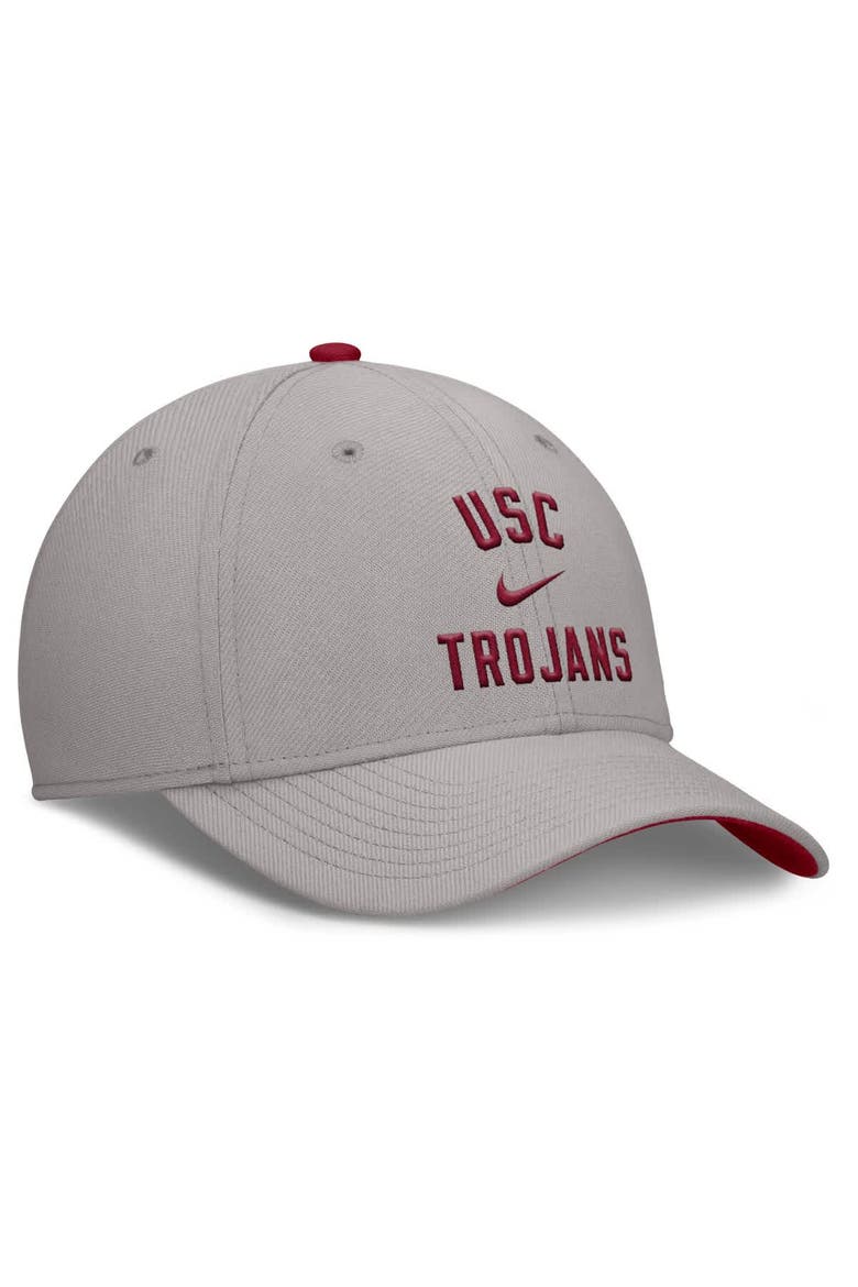 Men's Nike Gray USC Trojans Rise Prep Performance Flex Hat, Alternate, color, Gray