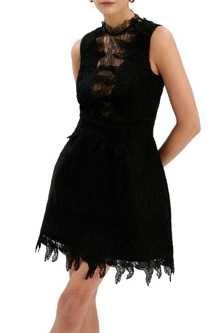 Silas Hourglass Minidress, Alternate, color, BLACK