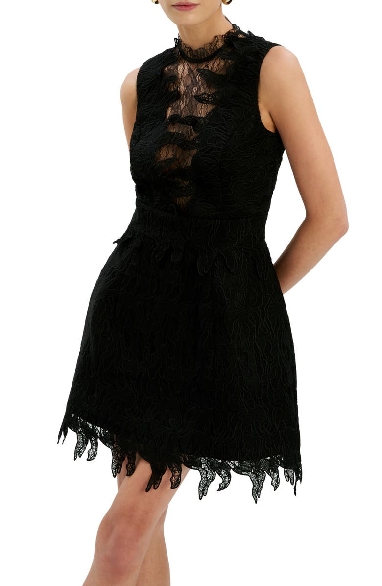 Bardot Silas Hourglass Minidress, Alternate, color, Black