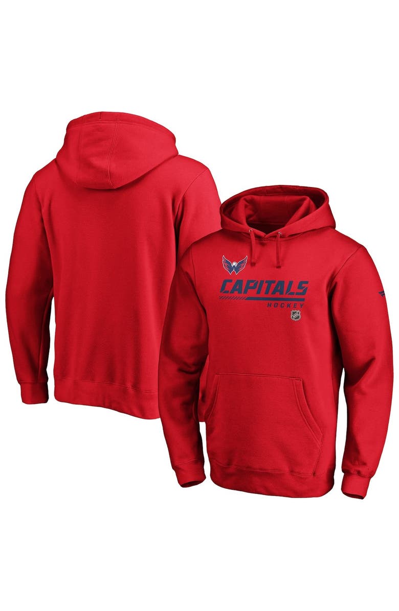 FANATICS Men's Fanatics Branded Red Washington Capitals Authentic Pro Core Collection Prime Pullover Hoodie, Main, color, 