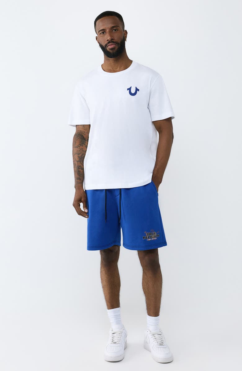 True Religion Buddha Contrast Fleece Shorts, Alternate, color,