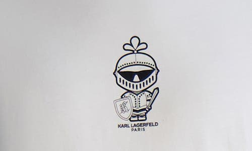 Karl Lagerfeld Paris Small Karl Armor Cotton Graphic T-shirt In White