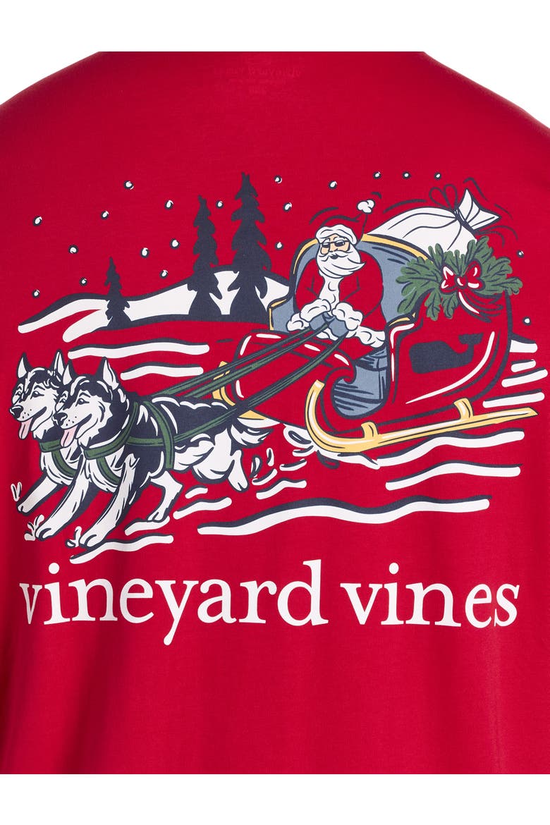 Big & Tall Santa Paws Long-Sleeve Graphic T-Shirt, Alternate, color, RED VELVET