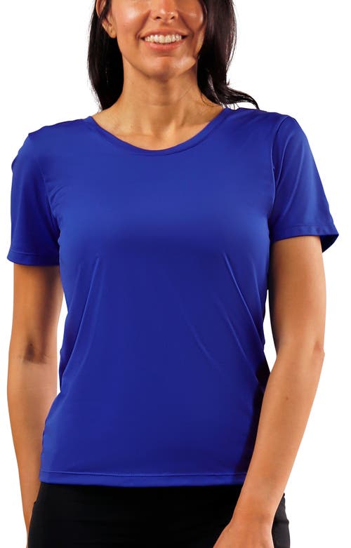 Uv Skinz Short Sleeve Reverse Neck Tee In Blue