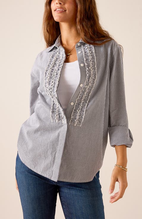 Tuxedo Ruffle Shirt