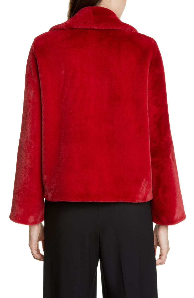 St. John Collection Faux Beaver Fur Coat, Alternate, color, 