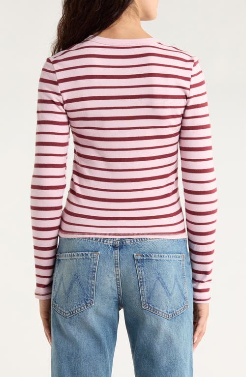 Pacsun Jamie Stripe Long Sleeve Cotton Top In Multi
