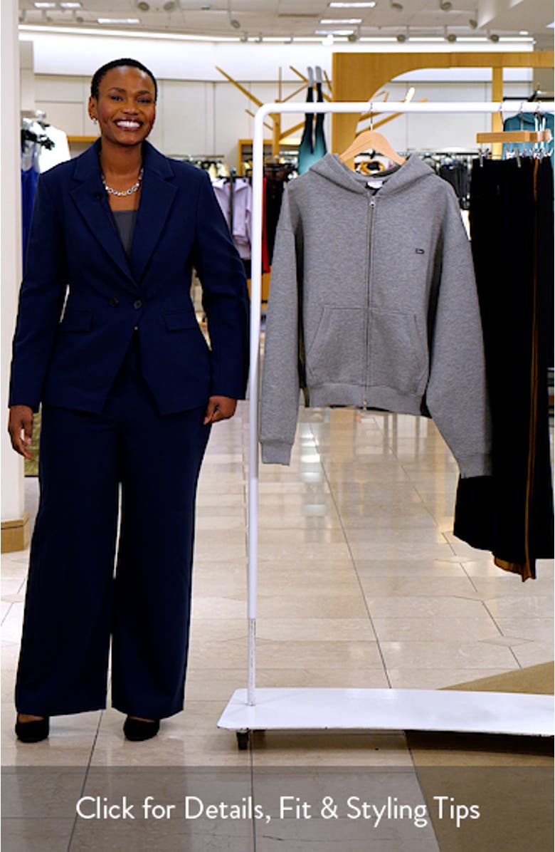 Boxy Scuba Knit Zip Hoodie, sales video thumbnail