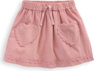 Mini Boden Kids' Corduroy Heart Pocket Skirt