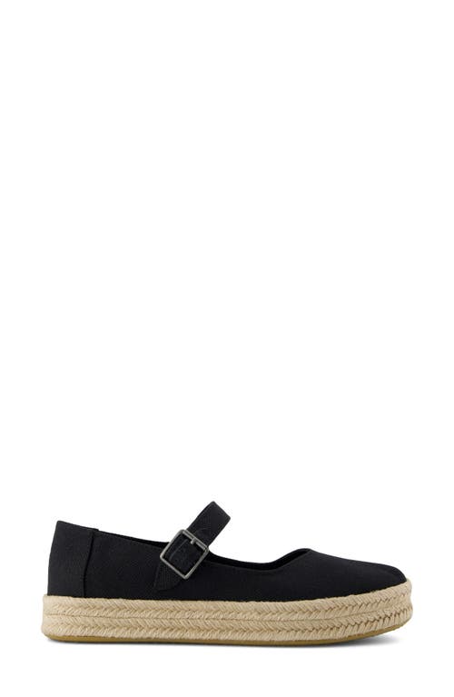 Toms Carolina Mary Jane Platform Espadrille Slipon In Black