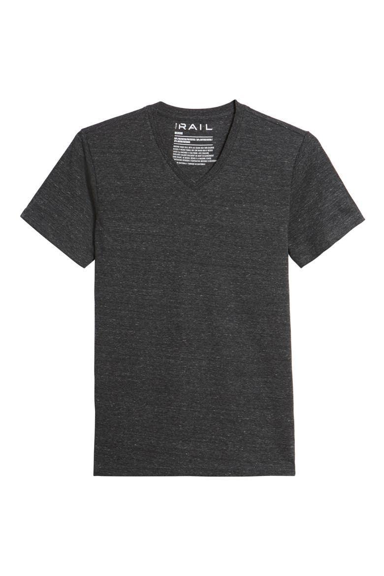 Slim Fit V-Neck T-Shirt, Main, color, DARK CHARCOAL HEATHER GREY