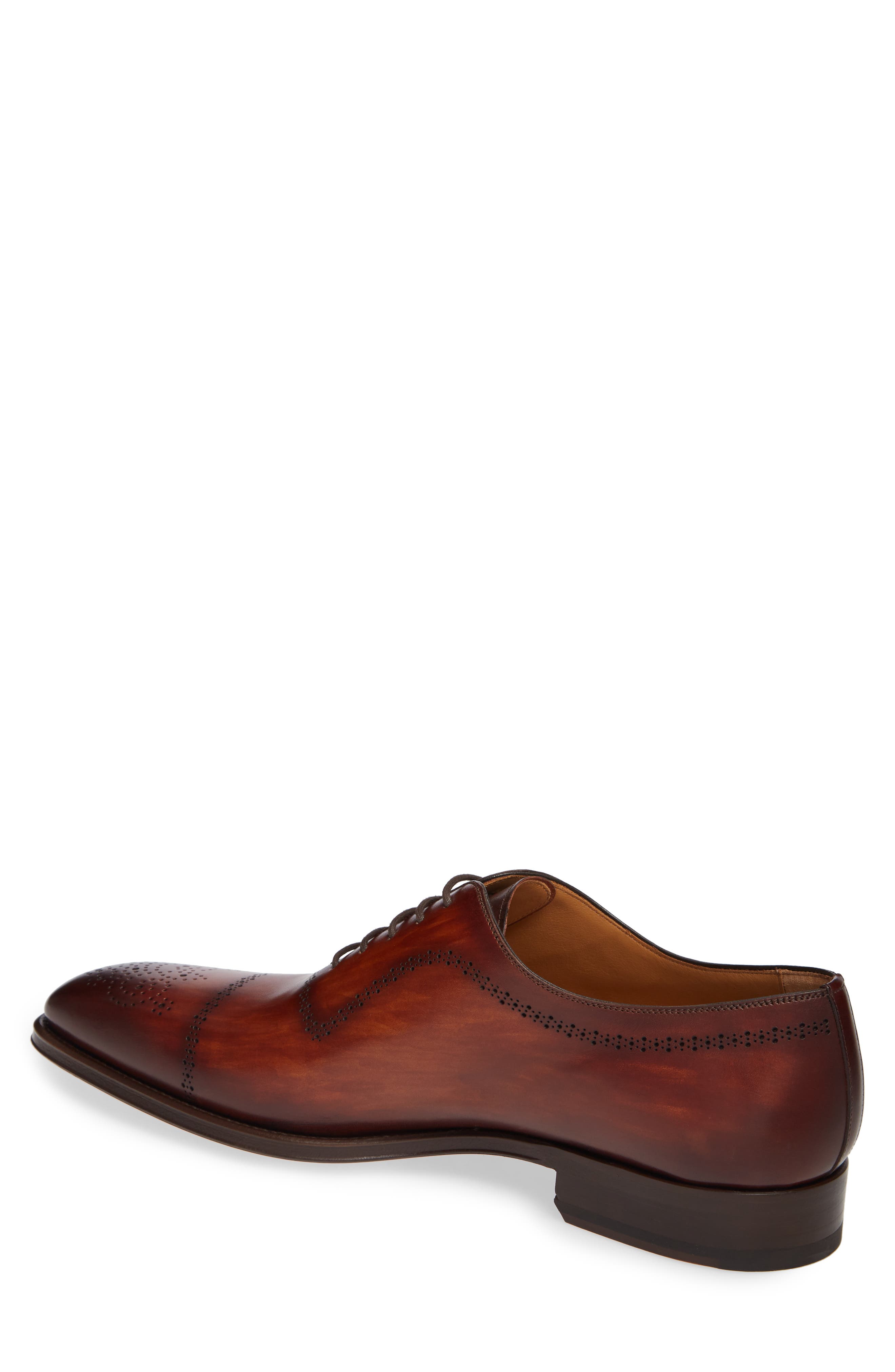 Leyton Medallion Toe Oxford, Alternate, color, COGNAC LEATHER