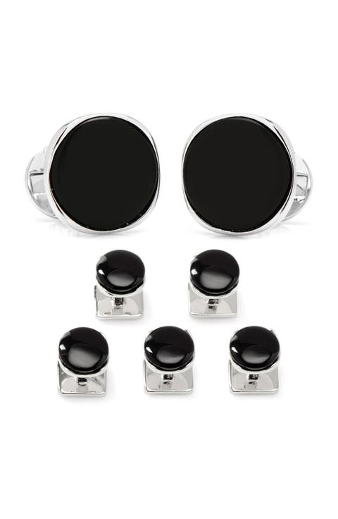 Formal Onyx Cuff Links & Studs Set