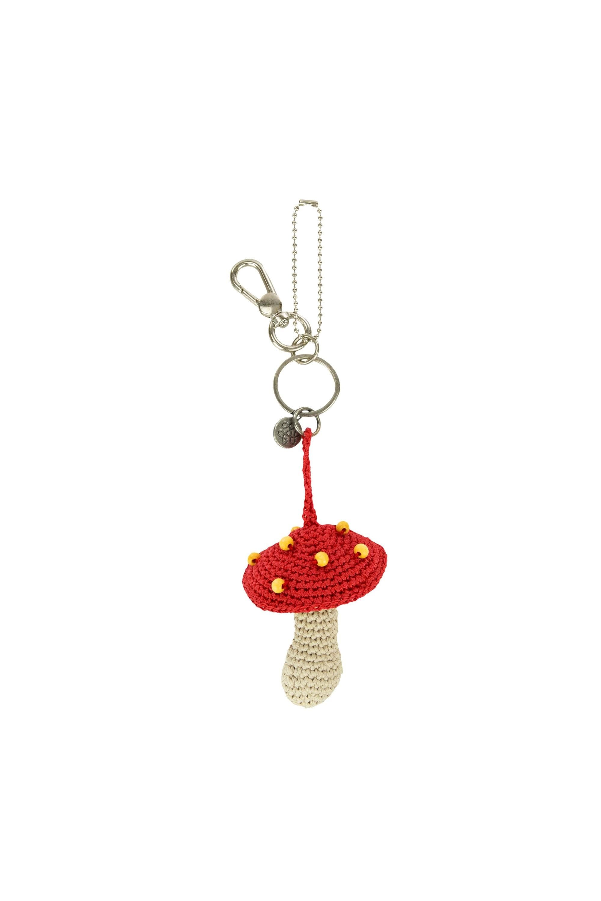 The Sak Yarnicharmz Hand Crochet Dangle - Food, Alternate, color, Mushroom