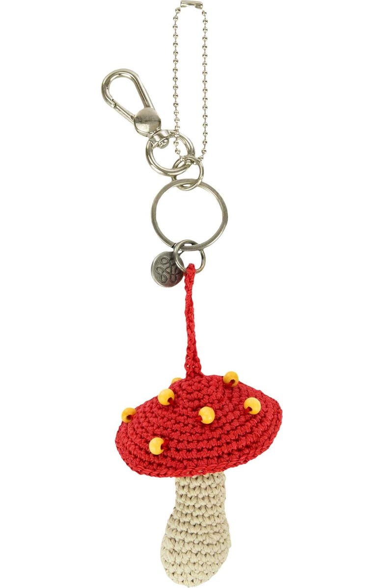 The Sak Yarnicharmz Hand Crochet Dangle - Food, Alternate, color, Mushroom