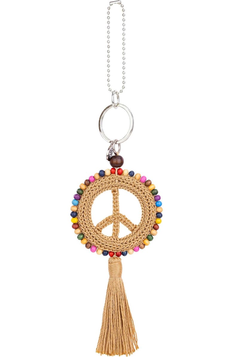 The Sak Yarnicharmz Crochet Peace Dangle, Alternate, color, Bamboo