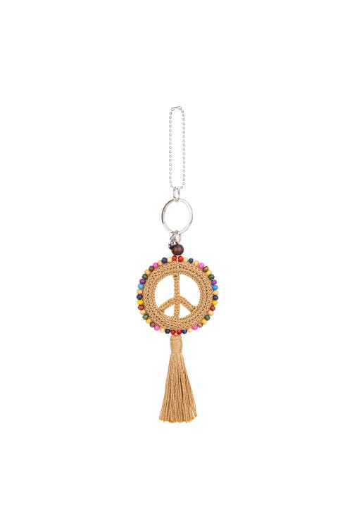 The Sak Yarnicharmz Crochet Peace Dangle In Gold