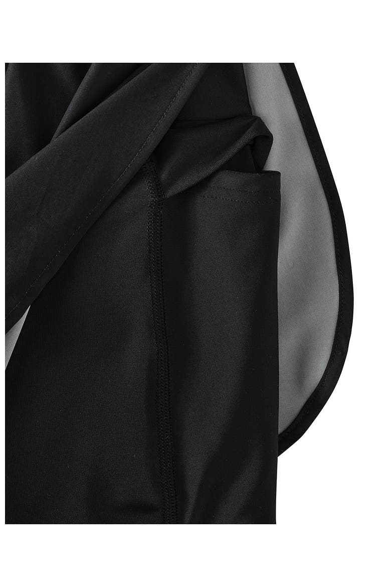 Tugless Strappy X-Back Romper Swimsuit, Alternate, color, Black