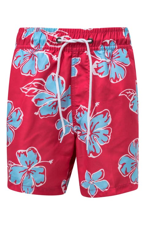 Hibiscus Swim Trunks (Toddler, Little Boy & Big Boy)