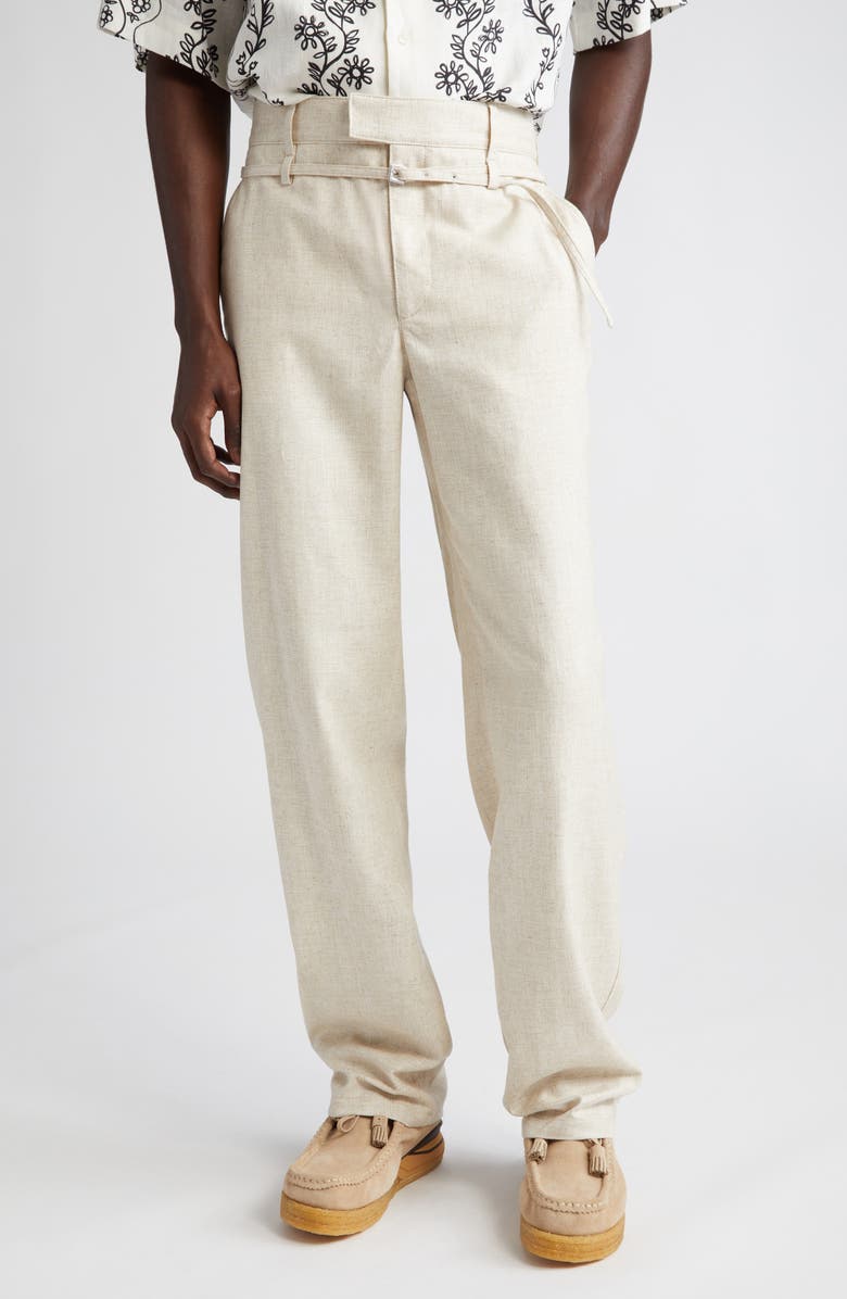 Jacquemus Le Pantalon Disgreghi Belted Pants, Main, color,