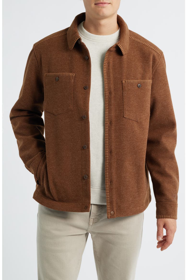 Caelum Felted Jersey Shirt Jacket, Main, color, DECO HEATHER