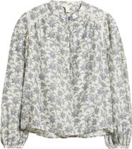 Caslon® Embroidered Inset Top