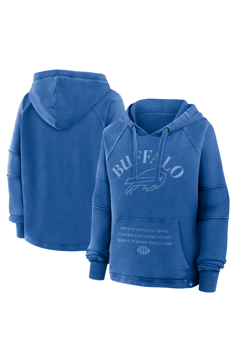 FANATICS Women's Fanatics Royal Buffalo Bills Oversized Raglan Gridiron Hoodie, Main, color, Royal