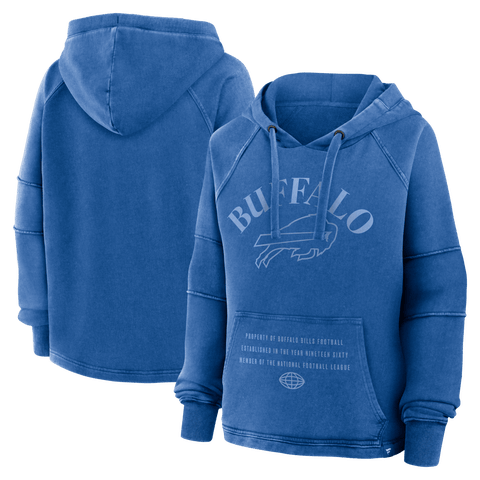 Women's Fanatics Royal Buffalo Bills Oversized Raglan Gridiron Hoodie